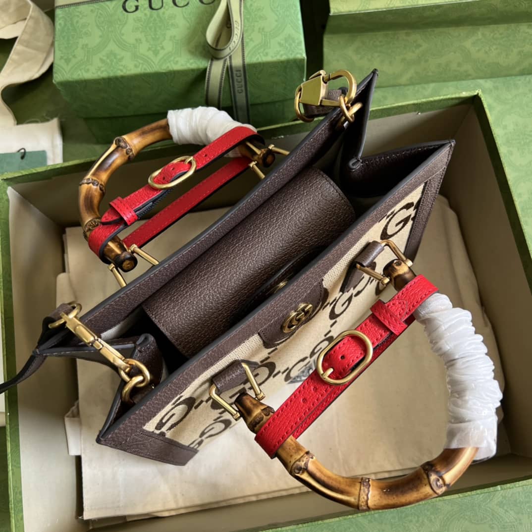 Gvc*1 Diana Jumbo GG Small Dark Coffee 660195 Replica Tote Bag