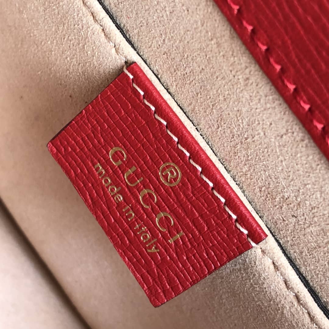 Gvc*1 Sylvie Leather Mini Shoulder Bag Replica White Red 470270