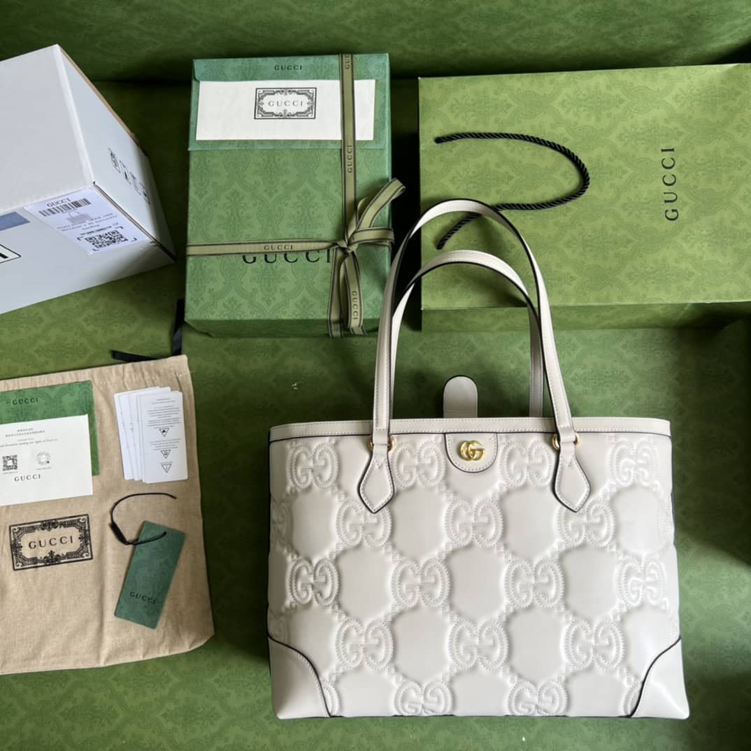 Gvc*1 GG Matelassé Leather Medium Tote Bag 631685 Replica