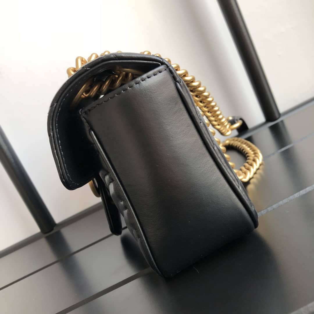 Gvc*1 GG Marmont Mini Matelasse Shoulder Bag Replica Yellow Red 446744