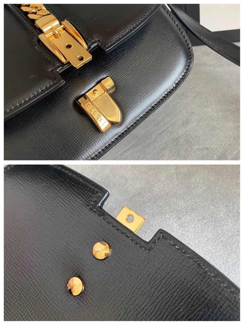 Gvc*1 Ladies Mini Sylvie Shoulder Bag Replica Black 615965