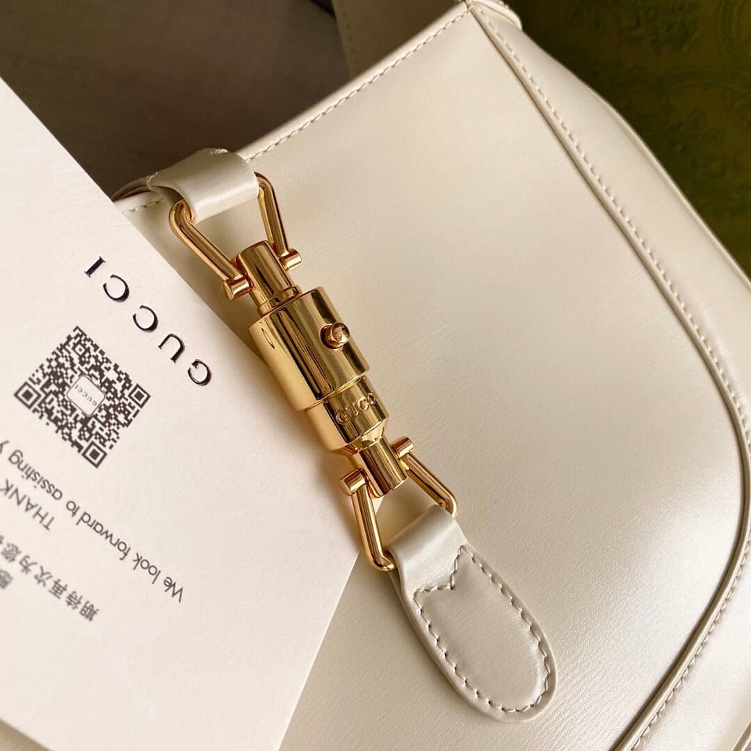 Gvc*1 GG Jackie 1961 Small Hobo Shoulder Bag Replica White 636709