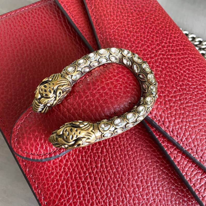 Gvc*1 Dionysus Dupe GG Svp*me Dionysus 2way Mini Chain Shoulder Bag Replica Red 421970