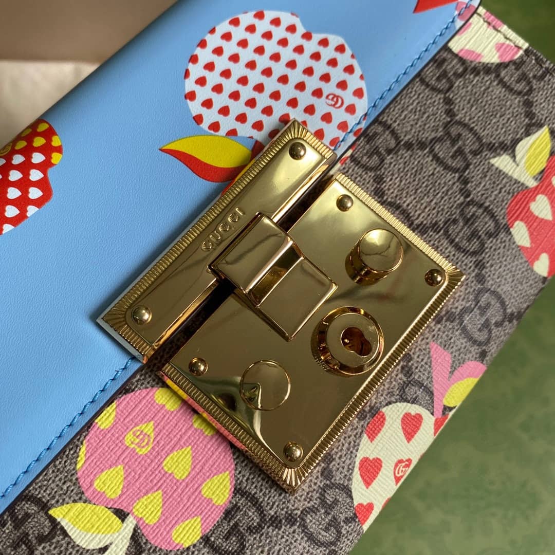 Gvc*1 Padlock Small GG Chain Shoulder Bag Replica Blue 409487