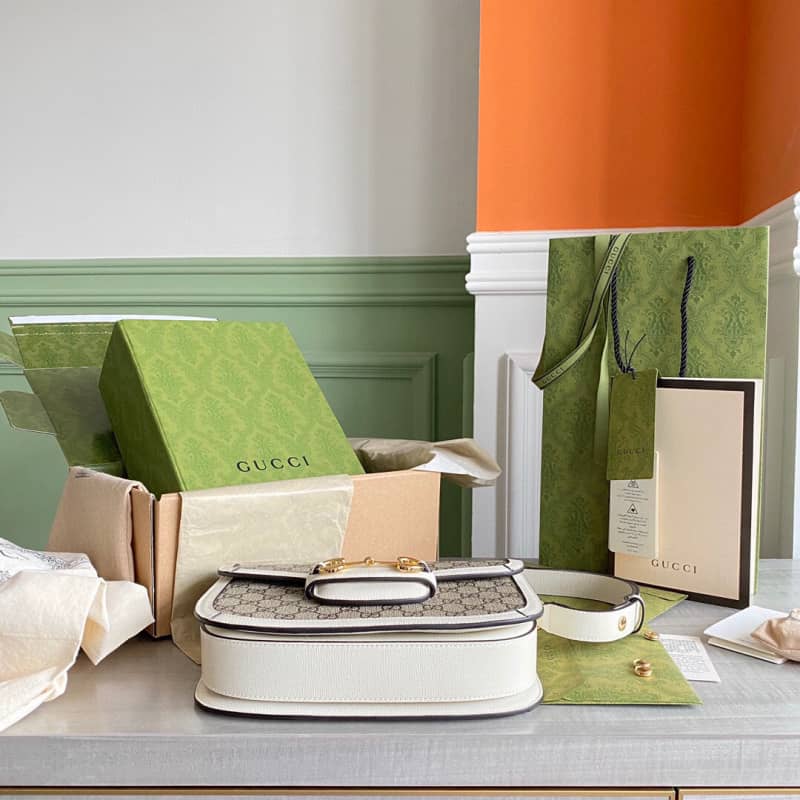 Gvc*1 Horsebit 1955 Shoulder Bag Replica Gray 602204