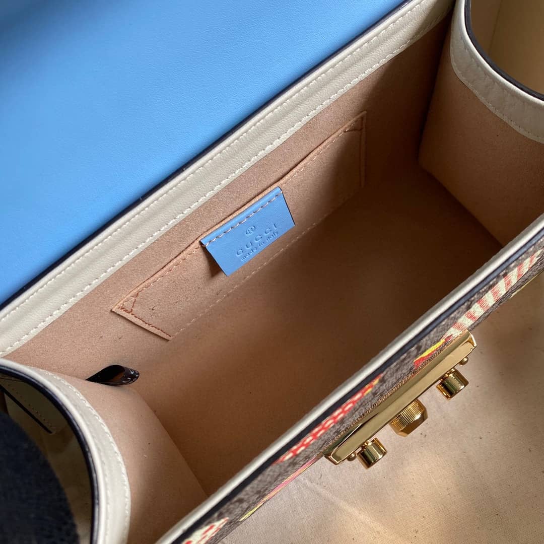 Gvc*1 Padlock Small GG Chain Shoulder Bag Replica Blue 409487