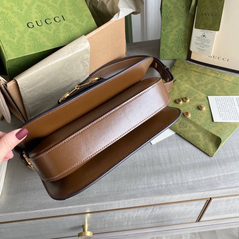 Gvc*1 Horsebit 1955 Shoulder Bag Replica Brown 602204