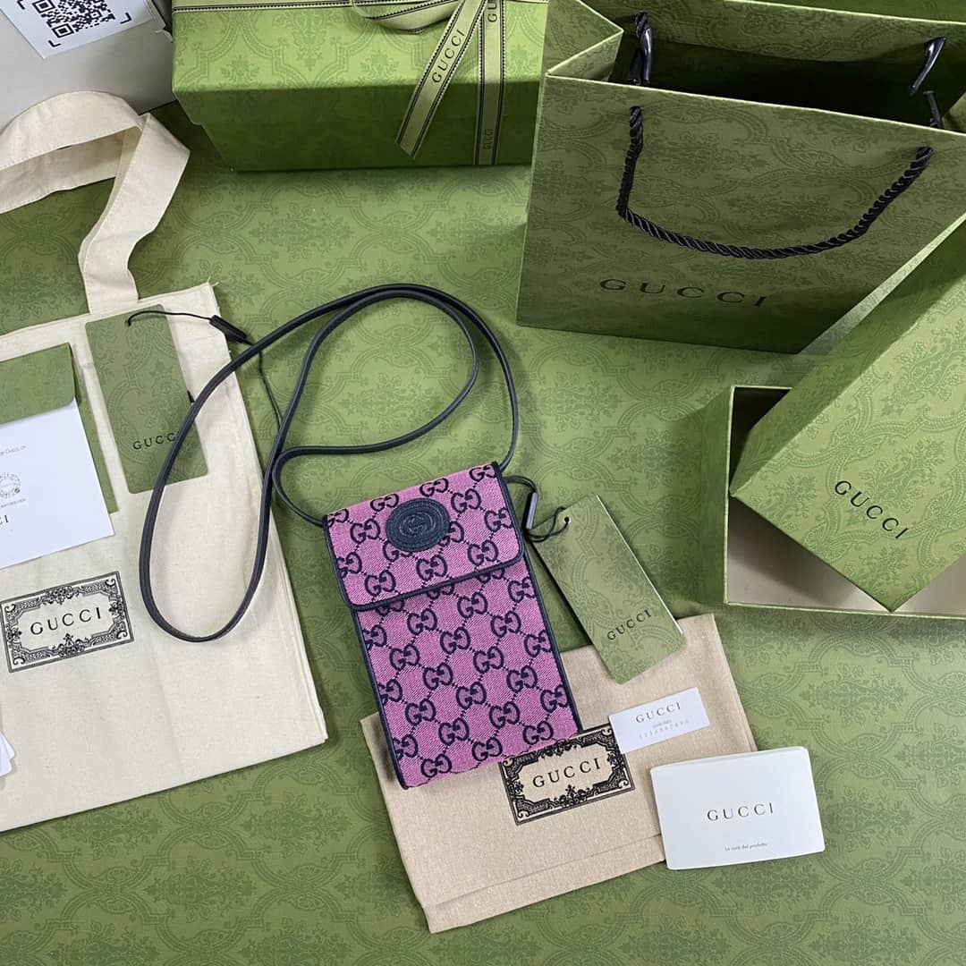 Gvc*1 GG Multicolor Mini Phone Bag Replica 657582