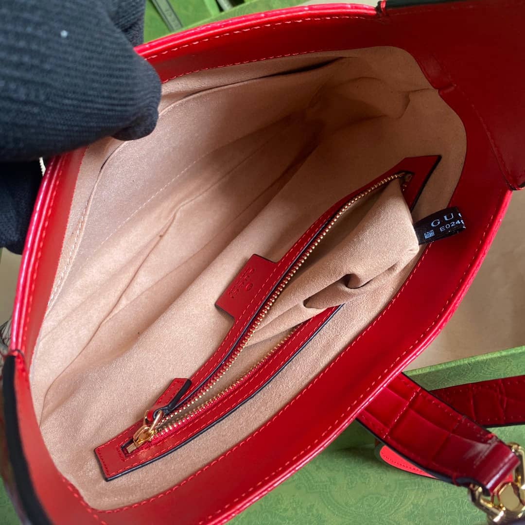 Gvc*1 GG Jackie 1961 Small Hobo Shoulder Bag Replica Red 636709