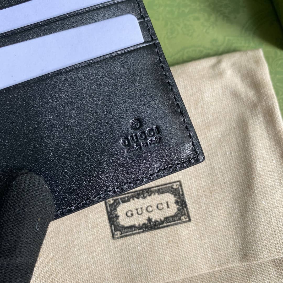 Gvc*1 GG Monogram Leather Folding Wallet Replica 625562