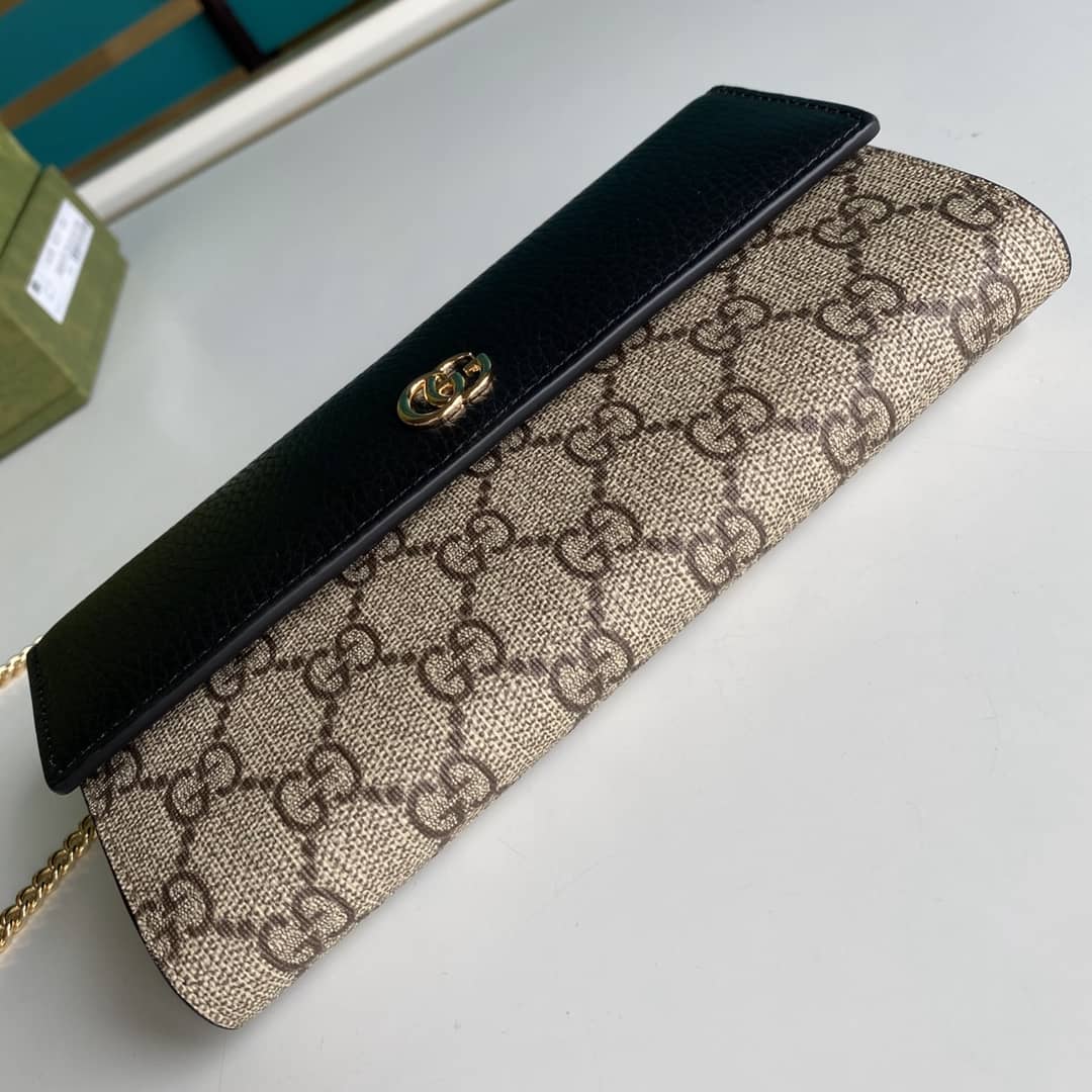 Gvc*1 GG Marmont Leather Chain Wallet Replica 546585