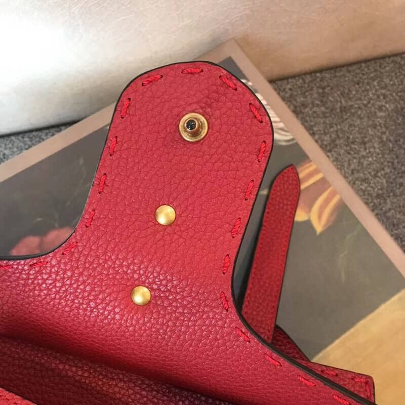 Gvc*1 GG Marmont Leather Top Handle Replica Bag Red 421890