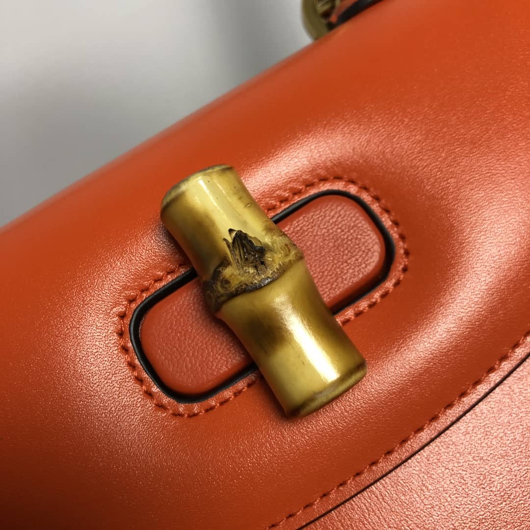 Gvc*1 Bamboo 1947 Small Top Handle Bag 675797 Red Replica