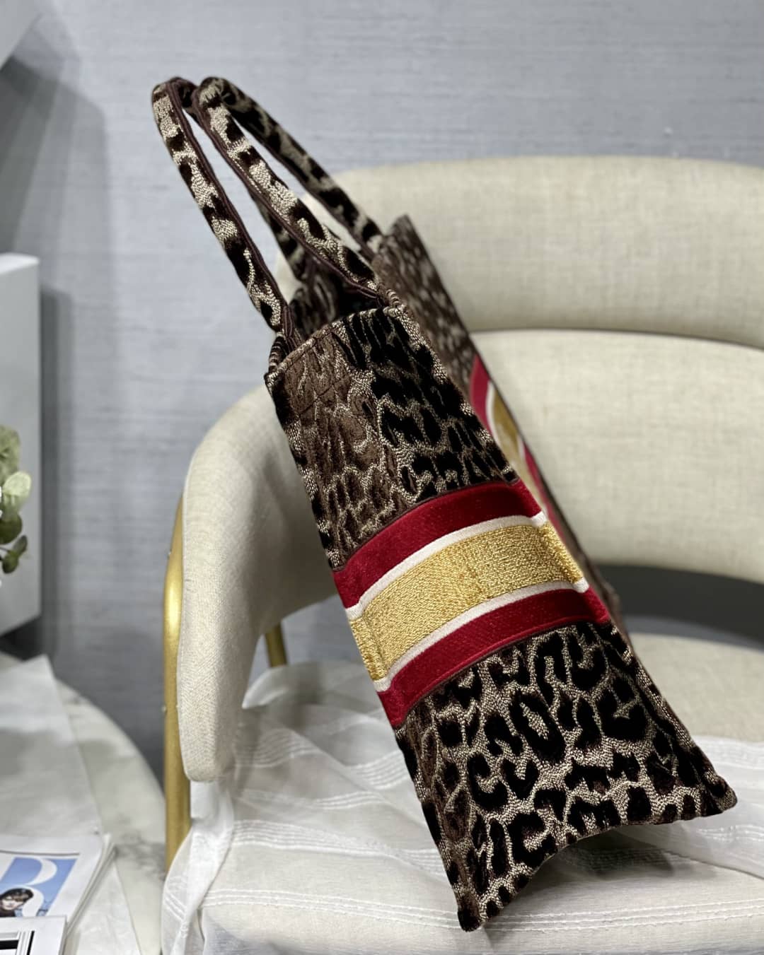 Chr1st1an D10r CD Book Embroidery Replica Tote