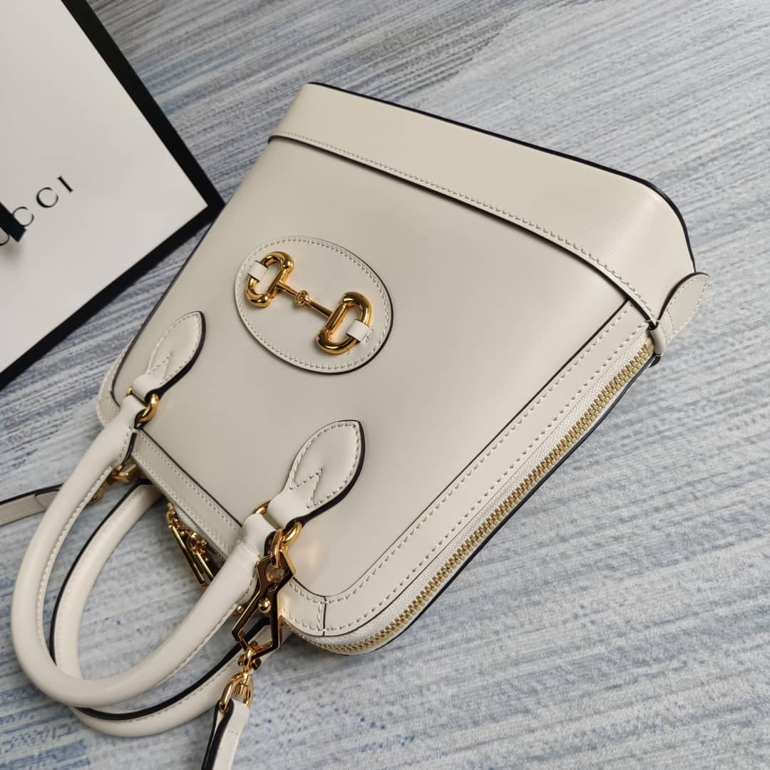 Gvc*1 1955 Horsebit Polkadot Handle Bag Replica 621220