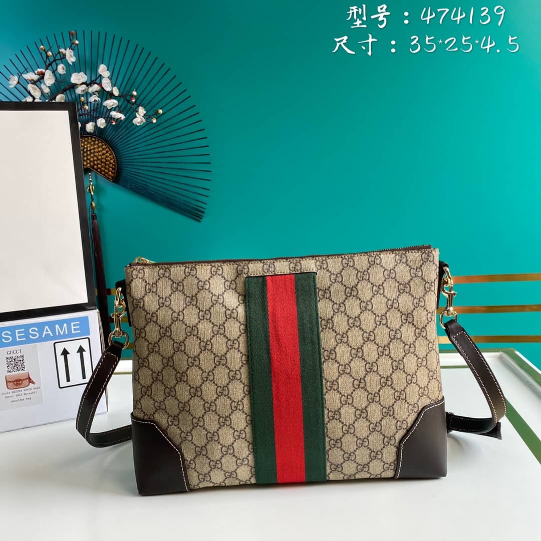 Gvc*1 Svp*me GG Messenger Shoulder Bag Replica 474139