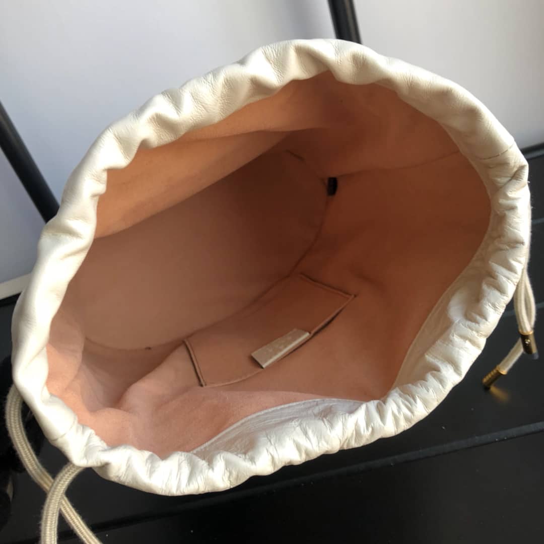 Gvc*1 1955 Horsebit Shoulder Bucket Bag Replica White 602118