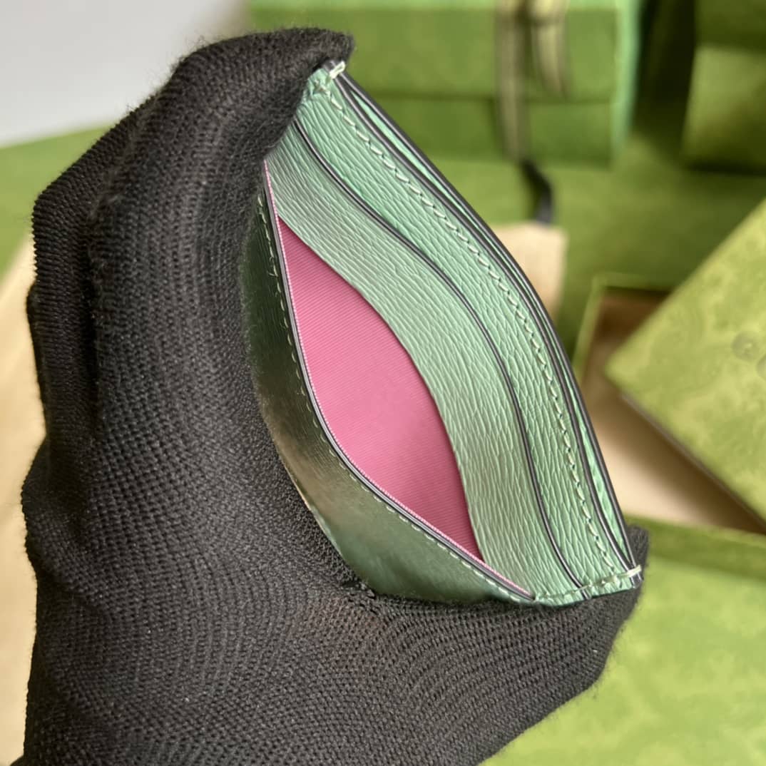 Gvc*1 Star Bananya Print Card Case Green 701064 Replica Wallet