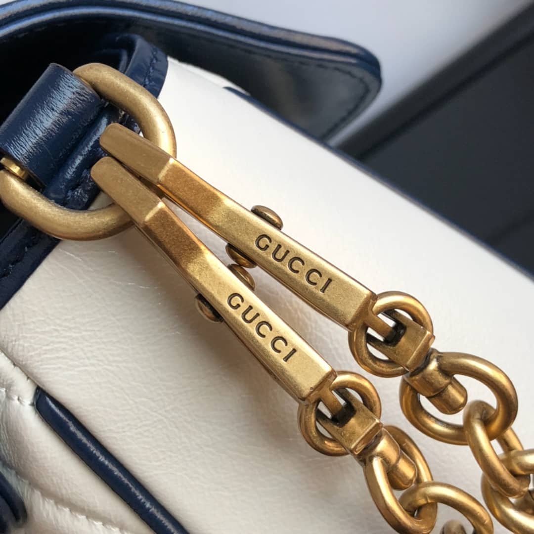 Gvc*1 Marmont Dupe GG Marmont Replica Bag White 498100