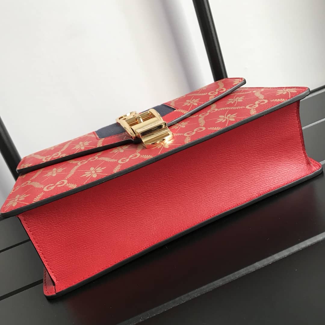 Gvc*1 Sylvie Small Leather Shoulder Bag Replica Red 524405