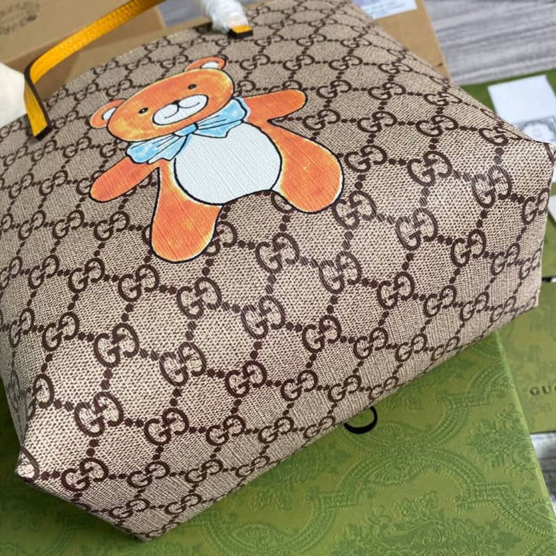 Gvc*1 Children GG Svp*me Canvas Replica Tote Brown 410812