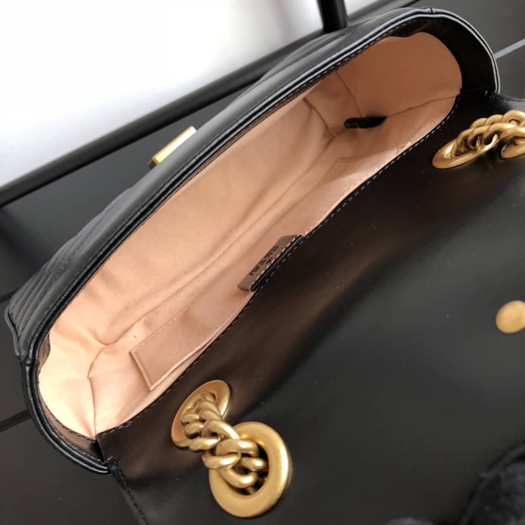 Gvc*1 GG Marmont Mini Matelasse Shoulder Bag Replica Yellow Red 446744