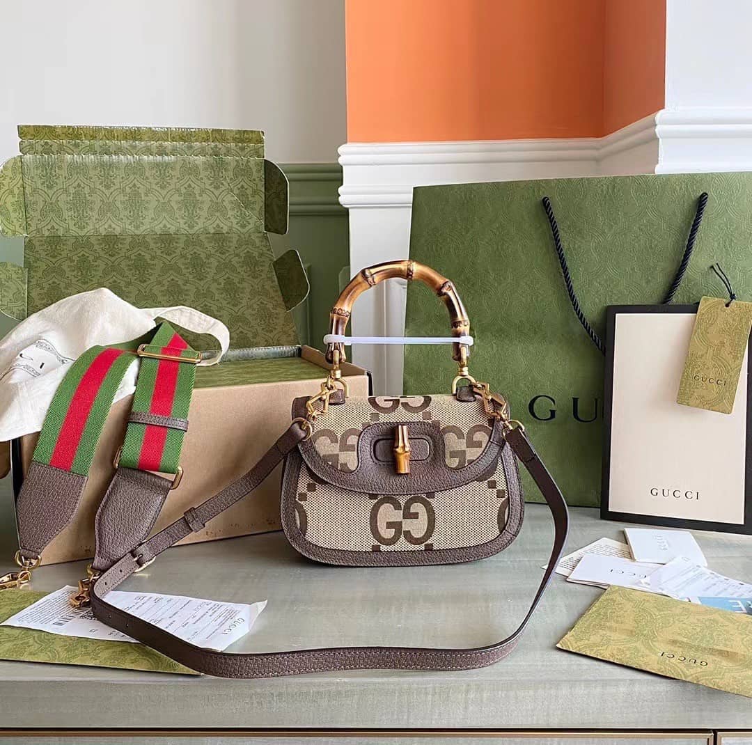 Gvc*1 Bamboo 1947 Small Top Handle Crossbody Bag 675797 Replica