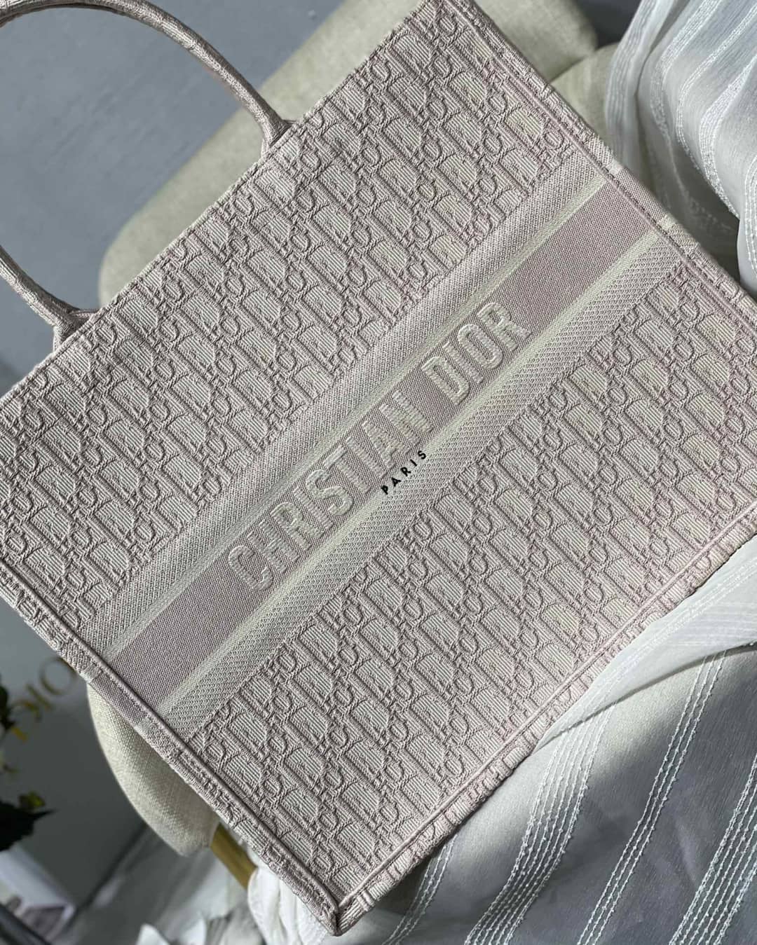 Chr1st1an D10r CD Book Embroidery Replica Tote