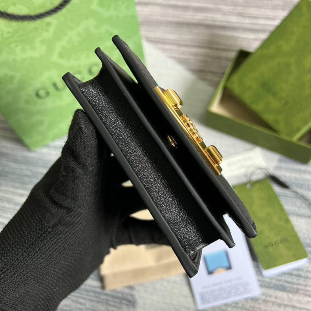 Gvc*1 GG Card Case Blue 676150 Replica Wallet