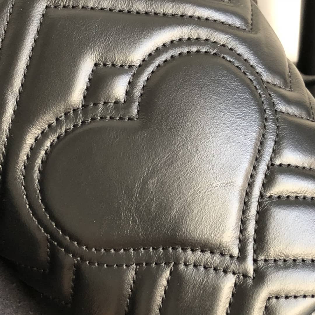 Gvc*1 GG Marmont Mini Bucket Crossbody Bag Replica Black 575163