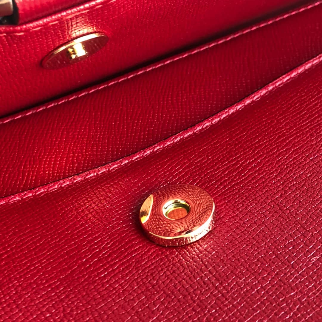 Gvc*1 GG Ring Torchon Leather Shoulder Bag Replica Red 589474