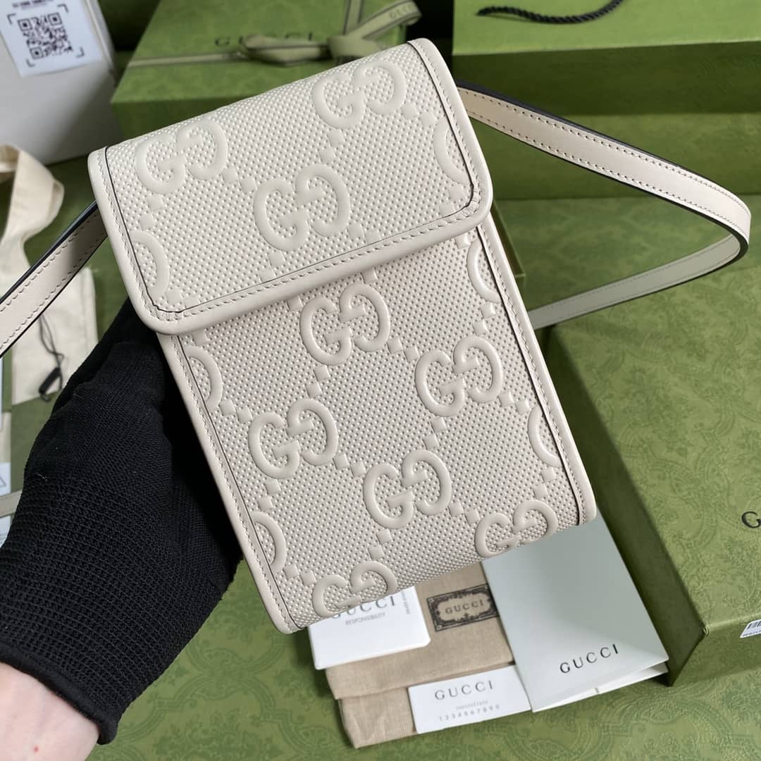Gvc*1 GG Embossed Mini Phone Bag Replica 625571