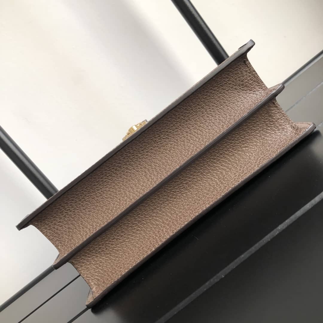 Gvc*1 Ophidia Small Top Handle Bag Replica Brown 651055