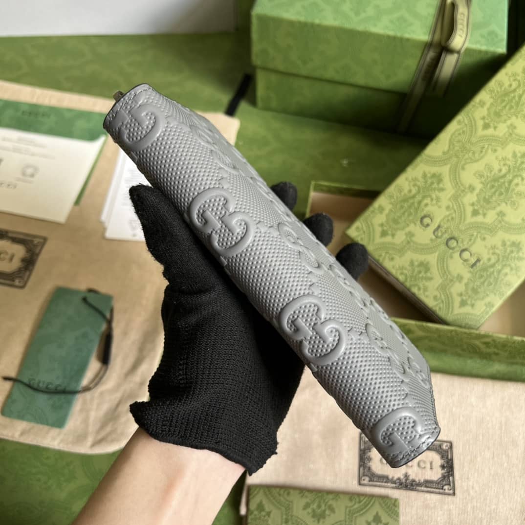 Gvc*1 Mens GG Embossed Zip Replica Wallet 625558