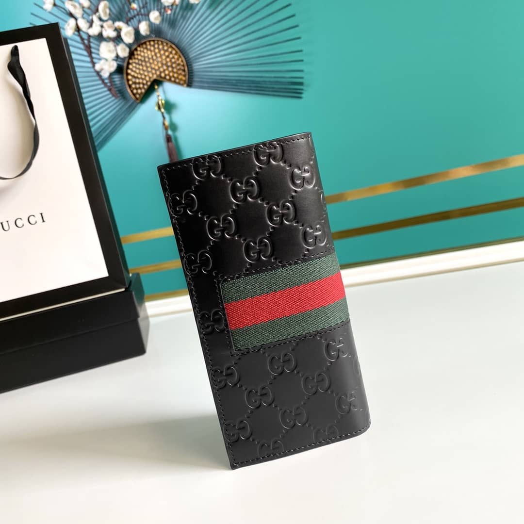 Gvc*1 Bill PVC Leather Long Wallet Replica 408836