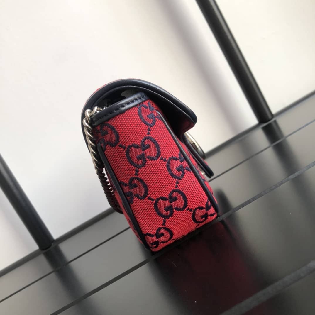 Gvc*1 GG Marmont Matelasse Leather Mini Shoulder Bag Replica Red 476433