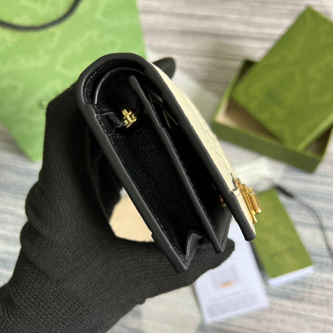 Gvc*1 GG Card Case Wallet White 676150 Replica