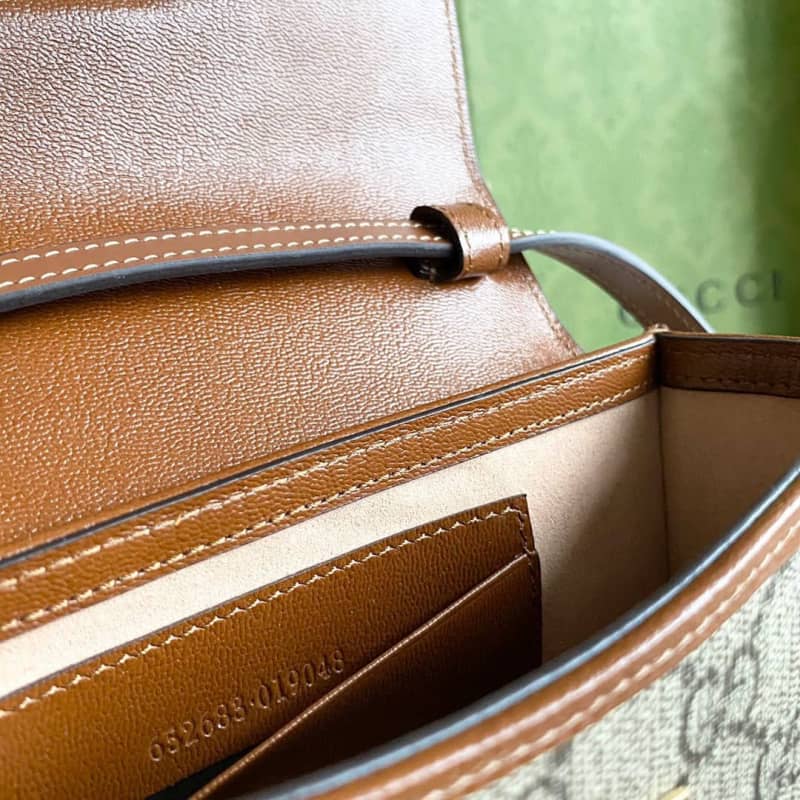 Gvc*1 GG Svp*me Canvas Padlock Mini Shoulder Bag Replica Black 652683