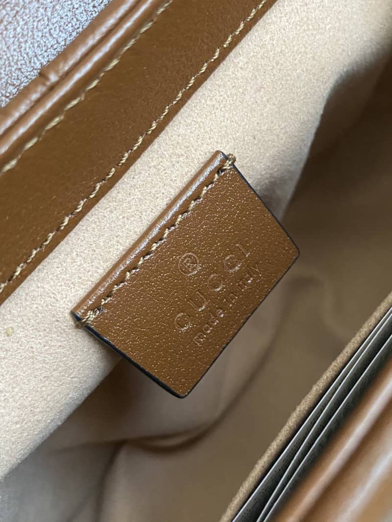 Gvc*1 GG Marmont Mini Top Handle Bag Replica Brown 583571