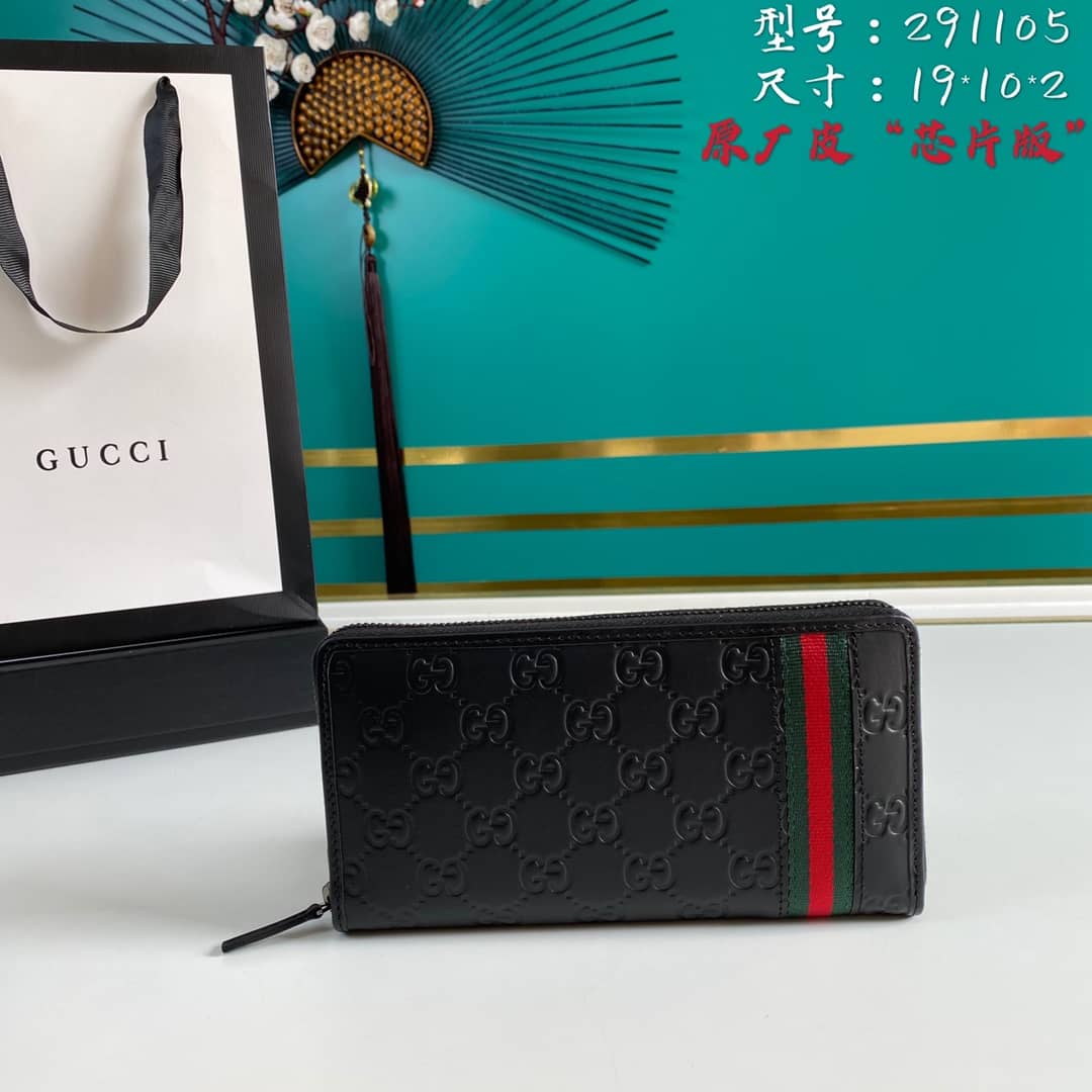 Gvc*1 GG Svp*me Web Zip Around Wallet Replica 291105