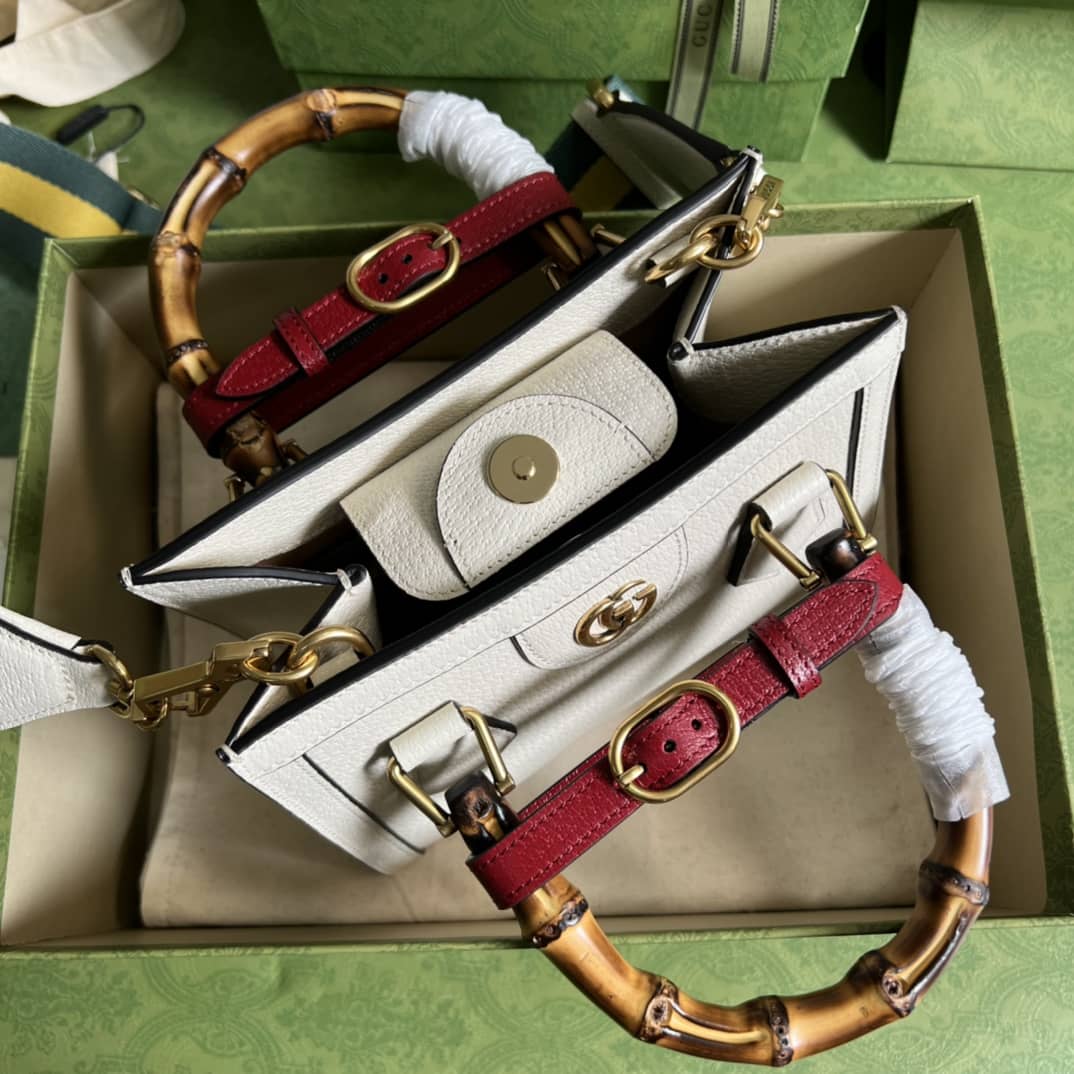 Gvc*1 Diana Mini Tote White 702732 Replica Bag