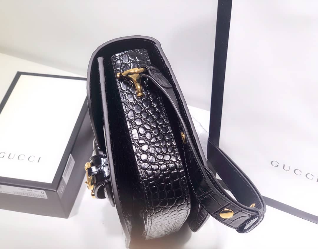 Gvc*1 Horsebit 1955 Shoulder Bag Replica Black 602204