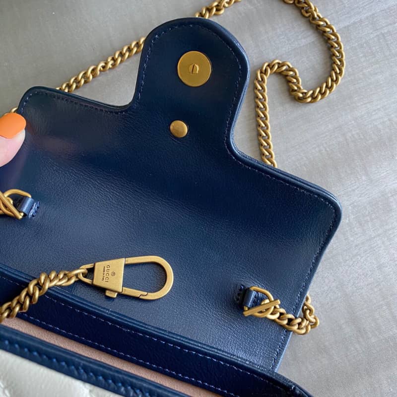 Gvc*1 GG Marmont Mini Matelasse Leather Shoulder Bag Replica White 574969