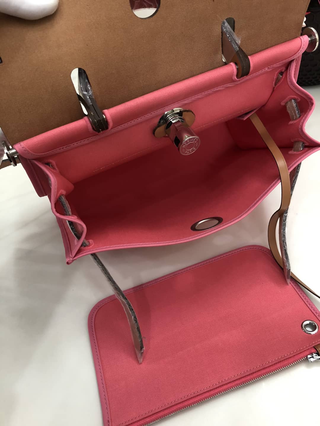 Replica H**me5 Birkin Bag 31 Canvas Leather HerBag