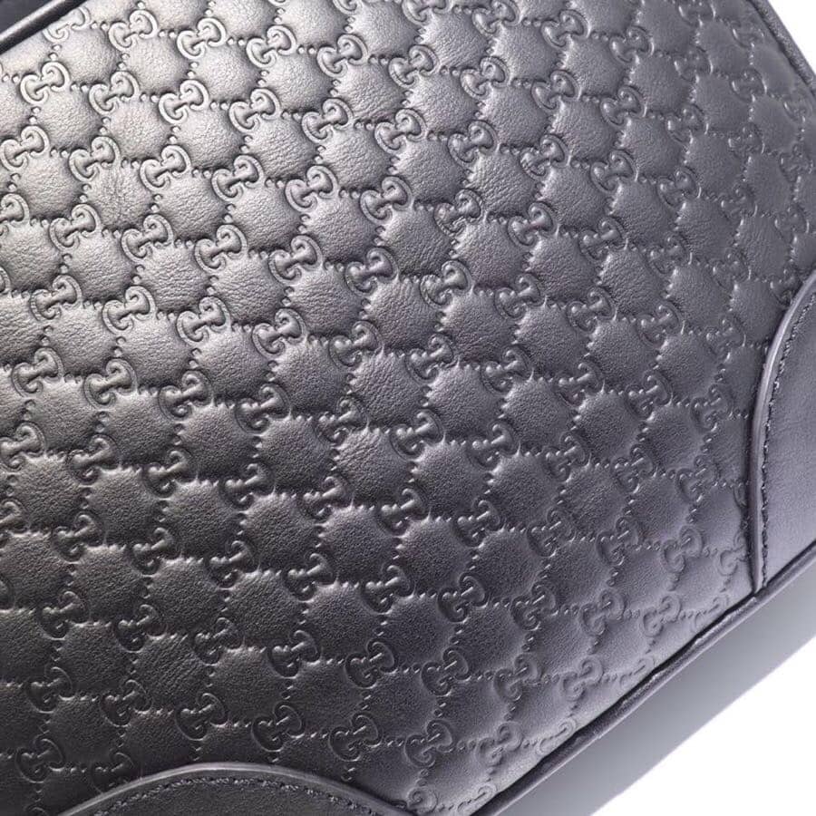 Gvc*1 Bree Gvc*1ssima GG Leather Canvas Camera Bag Replica Black 449413