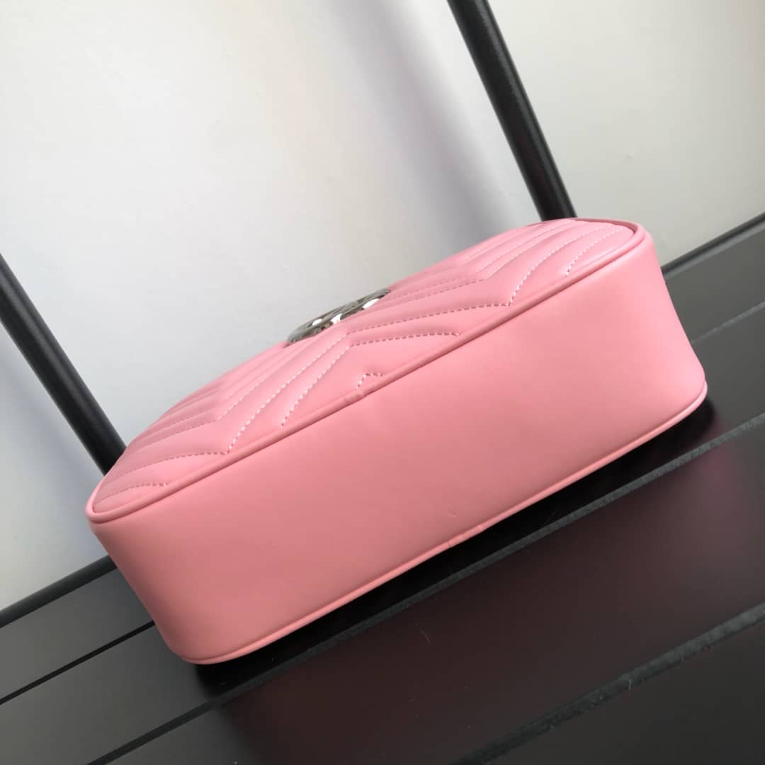 Gvc*1 Handbag Dupes GG Marmont Small Shoulder Handbag Camera Bag Replica Pink 447632