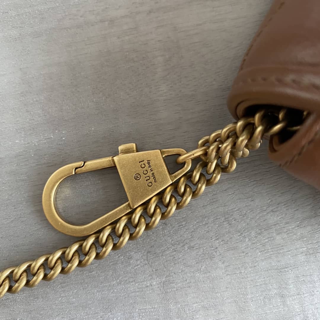 Gvc*1 GG Marmont Matelasse Leather Mini Shoulder Bag Replica Brown 476433