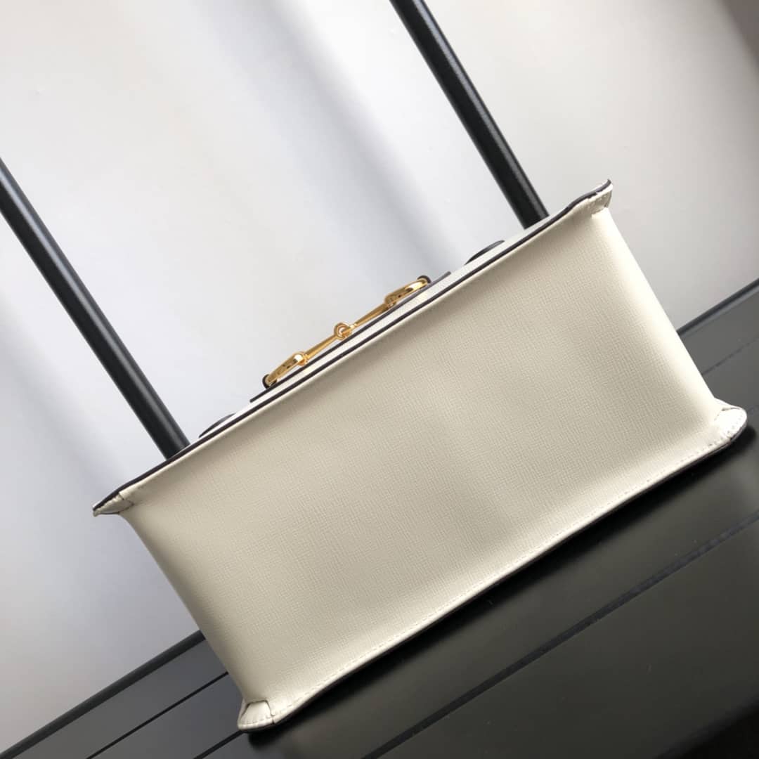 Gvc*1 Horsebit Bag Dupe 1955 Small Top Handle Replica Bag White 627323