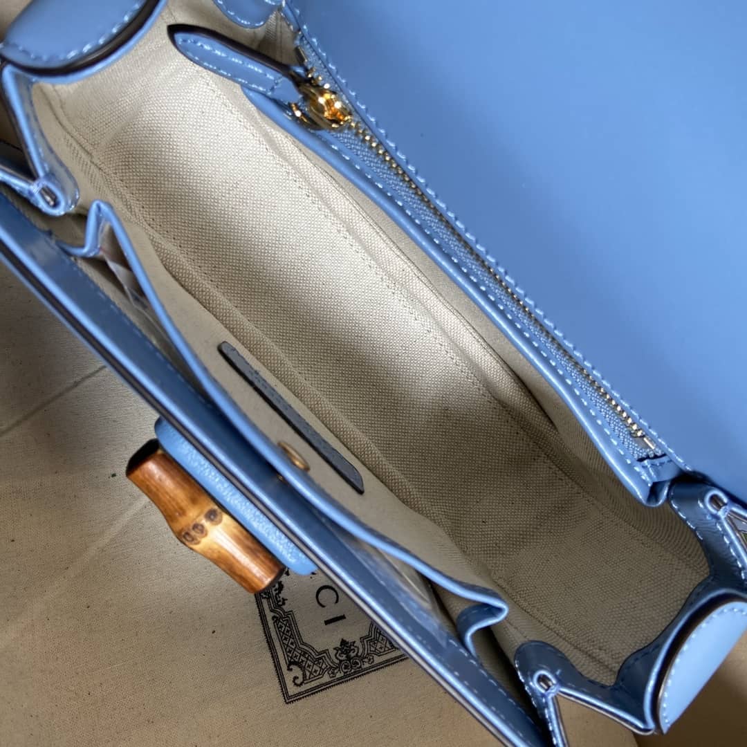 Gvc*1 Bamboo 1947 Small Top Handle Bag Blue 675797 Replica
