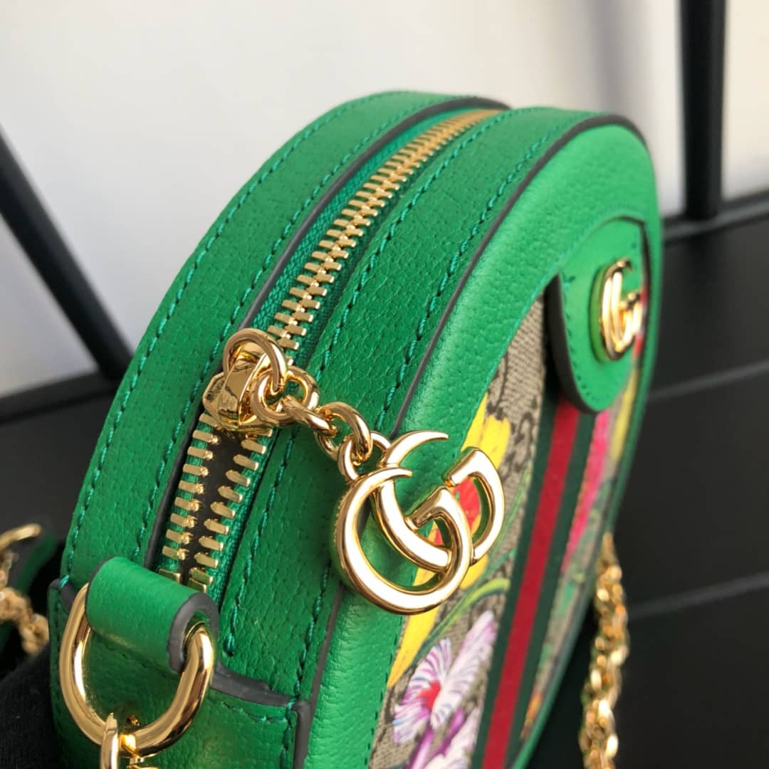 Gvc*1 Ophidia GG Flora Mini Replica Backpack Green 598661